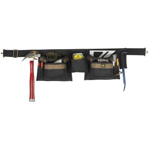 CLC Heavy Duty 12 pocket Nylon Apron Black/Brown 1 pk - 1 of 1