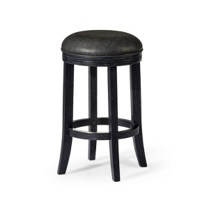 Maven Lane Eva Swivel Backless Vegan Leather Counter Height Bar Stool - 1 of 4