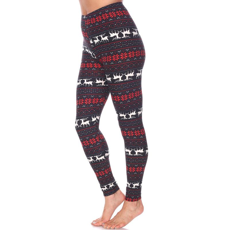 Women's One Size Fits Most Printed Leggings - One Size Fits Most - White Mark, 2 of 4