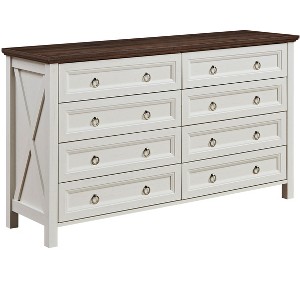 Sapphtopaz Drawer Dresser for Bedroom Farmhouse Wood Rustic Wide Chest of Drawers Storage Cabinet Closet Organizers and Storage for Hallway - 1 of 4