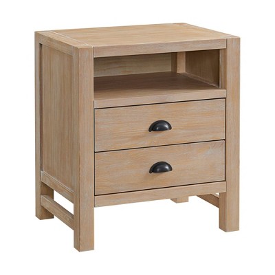 Arden Light Driftwood Pine Wood 4-Piece King Bedroom Set