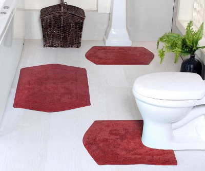 Waterford Collection Cotton Tufted Set of 3 Bath Rug Set - Home Weavers