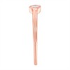 14K Rose Gold Plated Silver Miracle Set Diamond Ring - 4 of 4