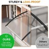 VINGLI Window Awning Door Canopy Exterior, 35" x 153" Awnings for Doors Polycarbonate Cover Patio Door Awning (Clear Board & Black Bracket) - 3 of 4