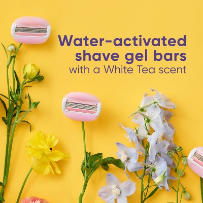 Venus + Rifle Paper Co. ComfortGlide White Tea 3-Blade Women's Razor Blade Refills - 4ct