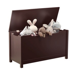 FONTOI Kids Toy Box Storage with Safety Hinged Lid, Toy Organizer for Kids, Children, Coffee, 13"*16.7"*31.5" - 1 of 4
