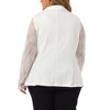 Agnes Orinda Women's Plus Size Work Flat Collar Notch Lapel Lace Front Blazers - 4 of 4