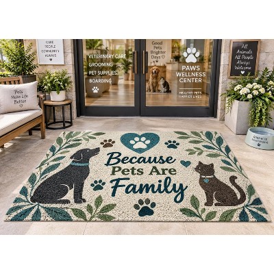 その他 FEELS GOOD STORE Save the Water Rug FC Design 5' x 7' Happy Pet Coastal Abstract Waterproof Outdoor
