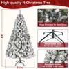 SUGIFT 6ft Artificial Snow Flocked Christmas Tree with 1000 Branch Tips and Sturdy Metal Base - 3 of 4