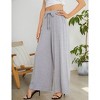 BLUEMING Womens Wide Leg Pants Casual Palazzo Pants Flowy Pants Elastic High Waist Drawstring Lounges - 4 of 4