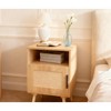 TIRAMISUBEST Rattan Nightstand Faux Rattan Drawer Storage with Wood Legs Bedside Storage Living Room Bedroom - 3 of 4