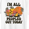 Women's - Instant Message - I'm All Peopled Out Today Mushrooms Short Sleeve Graphic T-Shirt - 2 of 4