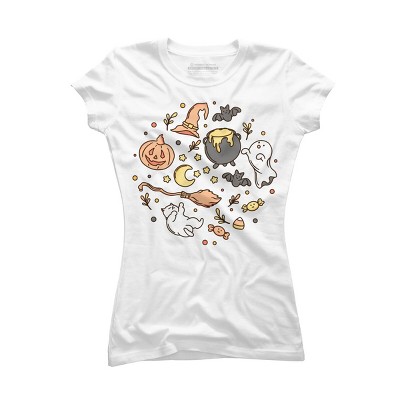 Junior's Design By Humans Halloween By kimprut T-Shirt