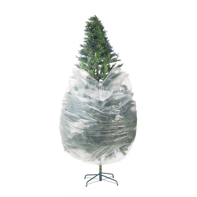 Hastings Home Christmas Tree Storage Cover or Disposal Bag - Clear