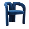 NicBex Modern Wood Accent Chairs Set of 2, Velvet Fabric Living Room Chair, Barrel Dining Chair for Living Room, Dining Room - 4 of 4