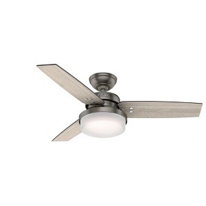 Hunter Fans 44" Sentinel Lighted Ceiling Fan Brushed Slate Finish with Integrated LED and Handheld Control - 1 of 4