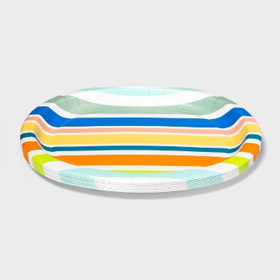 10ct Paper Oval Platter Summer Stripe - Sun Squad&#8482;