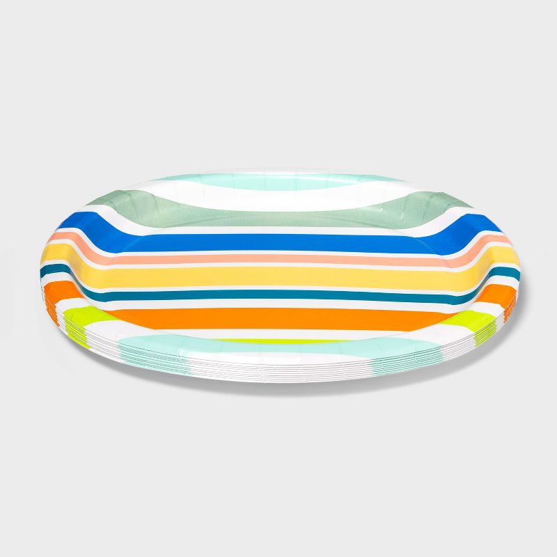10ct Paper Oval Platter Summer Stripe - Sun Squad&#8482;, 2 of 4