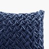 LIVN CO. Vintage Ruched Square Velvet Pillow - 4 of 4