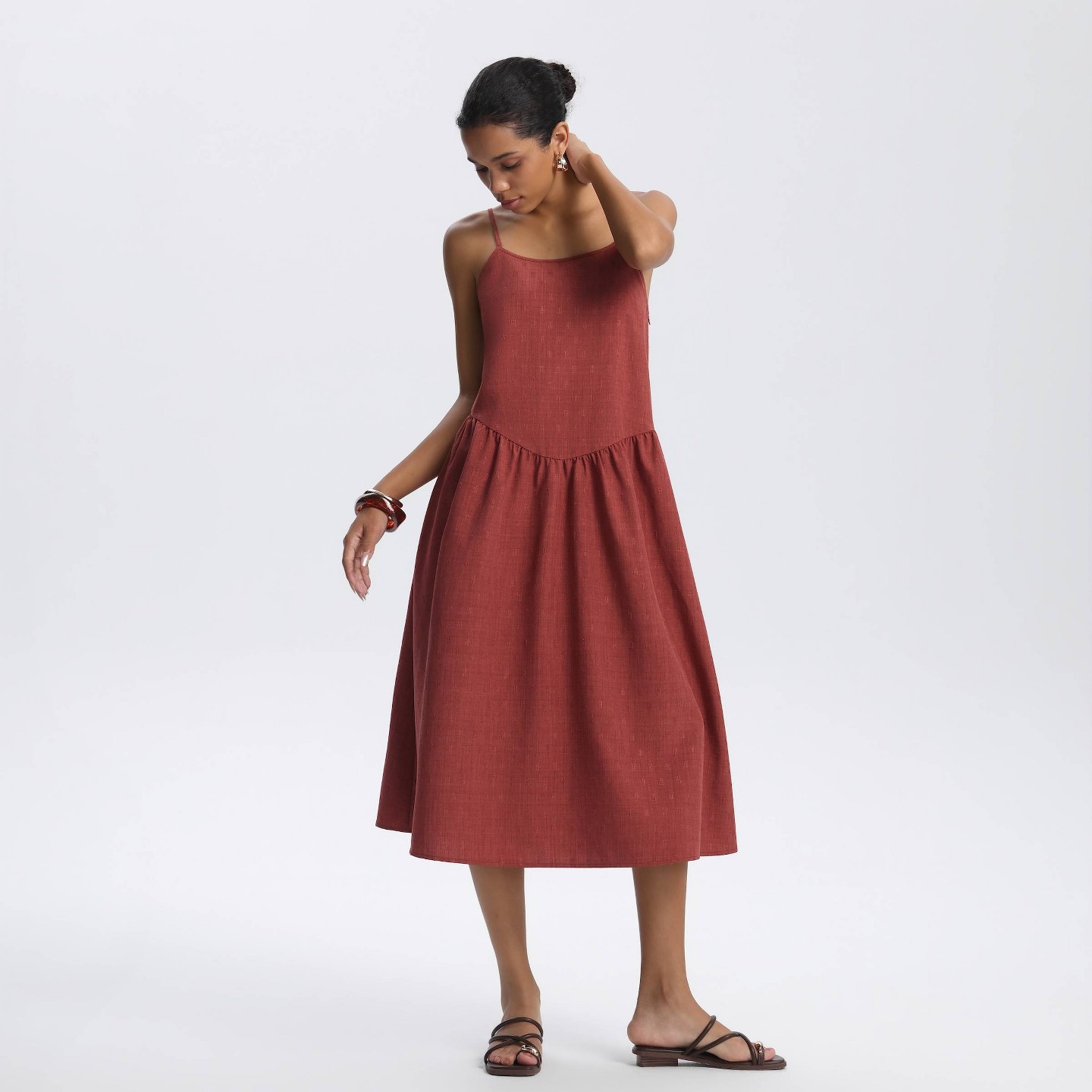 Женское платье A New Day Drop Waist Midi — фото 3
