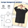 Catalonia Women’s Hoodie Sweatshirt Dress, Casual ¾ Sleeves Pullover Sweater with Kangaroo Pocket, Womens Summer Tops, One Size - 3 of 4