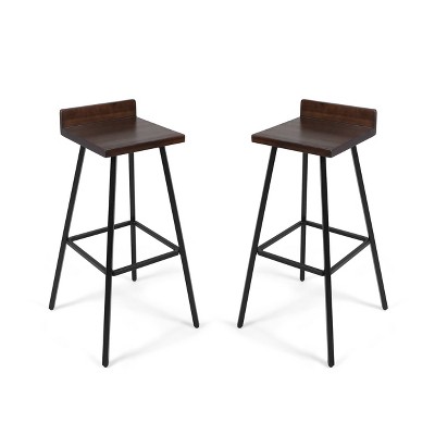 Set Of 2 Bidwell Modern Wood Barstool - Christopher Knight Home : Target