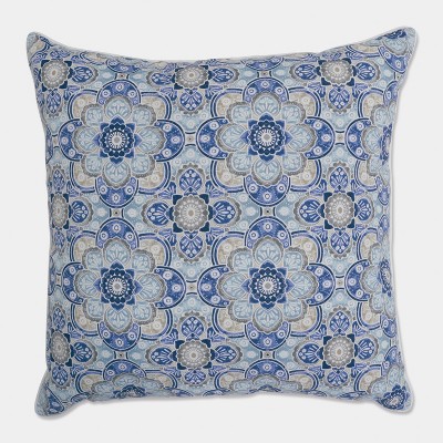 25" Outdoor/Indoor Floor Pillow Keyzu Medallion Mariner - Pillow Perfect