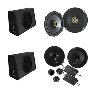 Kicker (2) 11PT250 Powered Sub Enclosure & 46CSS654 6.5" Component, 46CSC654 6.5" Bundle - 1 of 4