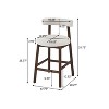 Christopher Knight Home Paddy Modern Rubberwood Upholstered Counter Stools with Curved Backrest (Set of 2) - 3 of 4