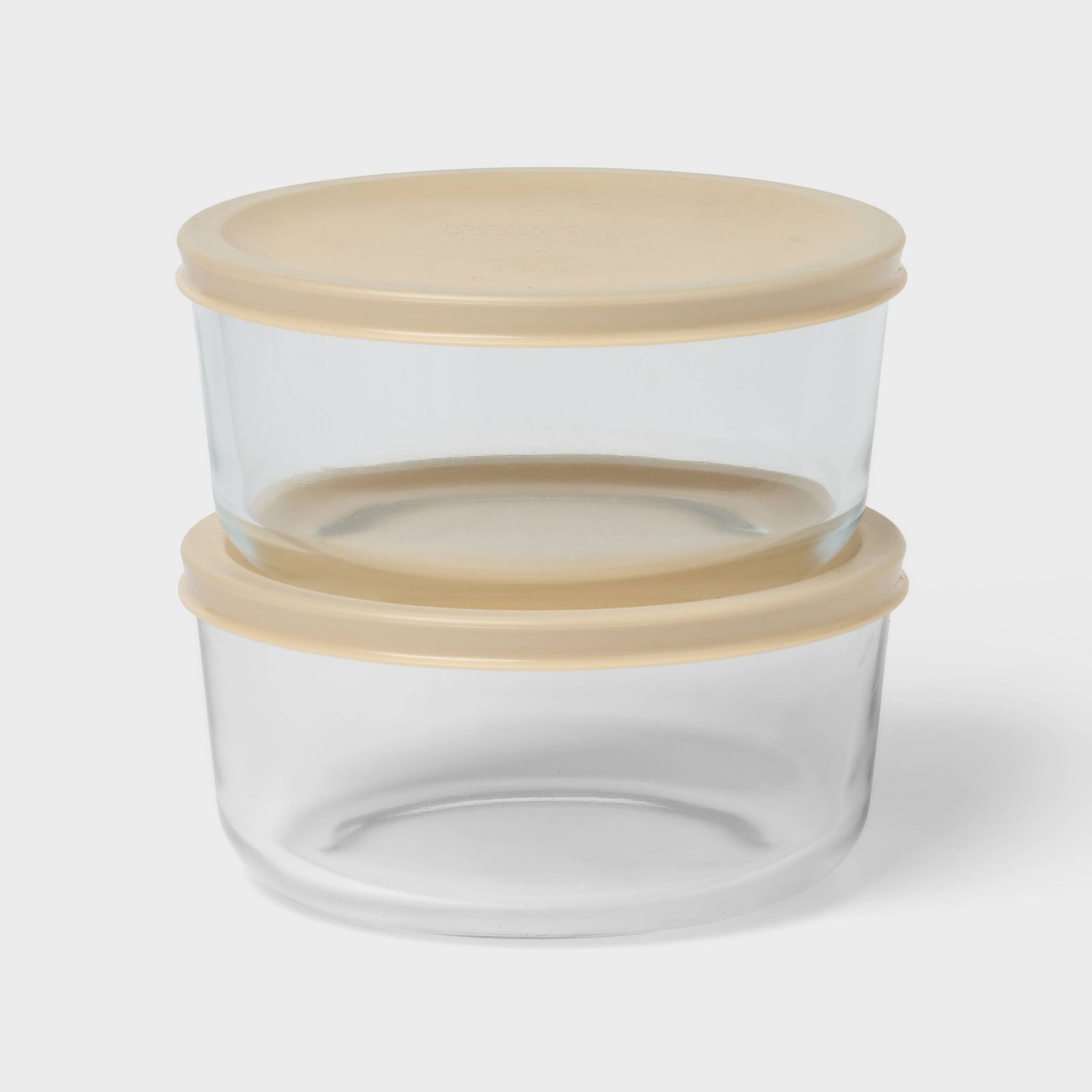 4pc (Set of 2) Round Glass Food Storage Container Set - Room Essentials™