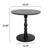 SEVOBAL End Tables Round Wooden Side Table with Stable Base and Elegant Connectors for Living Room Bedroom , Antique Black, 25.98"*29.72"*5.12" - 2 of 4