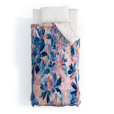 Deny Designs 2pc Twin/Twin XL Mirimo Floralia Blue Comforter and Sham Set