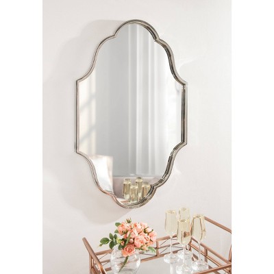 Rowla Scalloped Silver Stainless Steel Wall Mirror