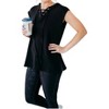 Women's Sleeveless Lace-up Hoodie - White Birch - 3 of 4