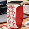 HTUTWOO Christmas Apple Watch Band, Soft Silicone Sport Strap 38/40/41/42/44/45/49mm for iWatch Series 10 9 8 7 6 5 4 3 2 SE Ultra - 3 of 4