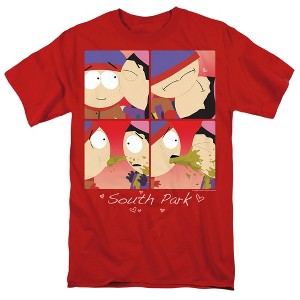 Men's South Park/Valentine's Day Kyle And Wendy Squares Valentine's Day T-Shirt - 1 of 4