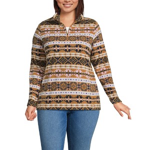 Lands' End Women's Anyweather Fleece Quarter Zip Pullover - 1 of 4