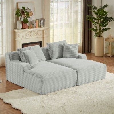 Bedroom Comfort: Fluffy, Assembled Loveseat