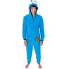 Sesame Street Men's Cookie Monster Costume Union Suit Pajama Outfit - 2 of 4