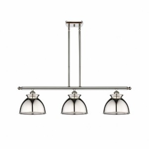 Adirondack - 3 Light Stem Hung Island In Art Deco Style-11 Inches Tall and 36 Inches Wide - 1 of 1