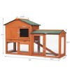 FURNIinspire Pet Crates And Houses Wooden Rabbit Hutch, Bunny Cage With Removable Tray, Indoor Outdoor, Orange Red, 21.25"*58"*33.5" - 3 of 4