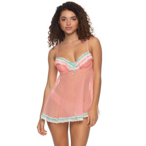 Jezebel by Felina Women's Ruffles Galore Chemise with Hipster Panty - 1 of 2