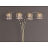 1pc Modern Classic Luxury Sleek Multi-head Floor Arc Lamp Half Moon Radiant Crystal-encrusted Sleek Metallic Stems Living Room Gold Arc Lamp - 2 of 4