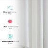 HLC.ME Semi Sheer Voile Light Filtering Transparent Window Curtain Grommet Panels - Set of 2 - 3 of 4