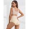 Allegra K Women's Flatten Tummy High Waist Bottom Lifting Control Panties with Hooks Closure - 2 of 4