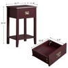VECELO 1/2PCS 2-tier Nightstand Modern Side End Tables with Drawer & Open Shelf for Living Room, Bedroom - 3 of 4