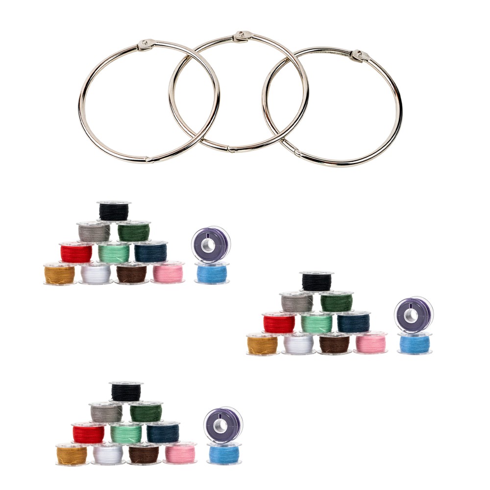 Singer Class 15 Bobbin Thread Storage Set with Storage Rings: Sewing Tools for Singer Bobbins & Class 15 Bobbin Size