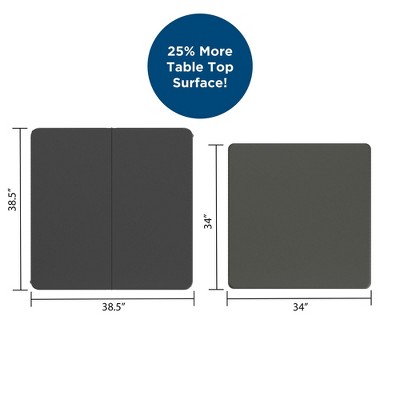 COSCO XL 38.5" Black Fold-in-Half Plastic Card Table