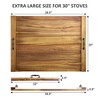 30 x 22 Inch Acacia Wood Noodle Board Stove Cover with Handles for Electric Stove Gas Stove - 4 of 4