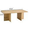 FONTOI Rectangular Coffee Table, Simple Coffee Table for Living Room Bedroom Office, Brown, 23.6"*15.7"*44.8" - 3 of 4